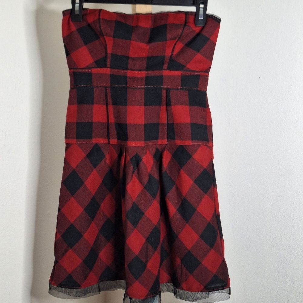 American Eagle Buffalo Plaid Sleeveless Dress